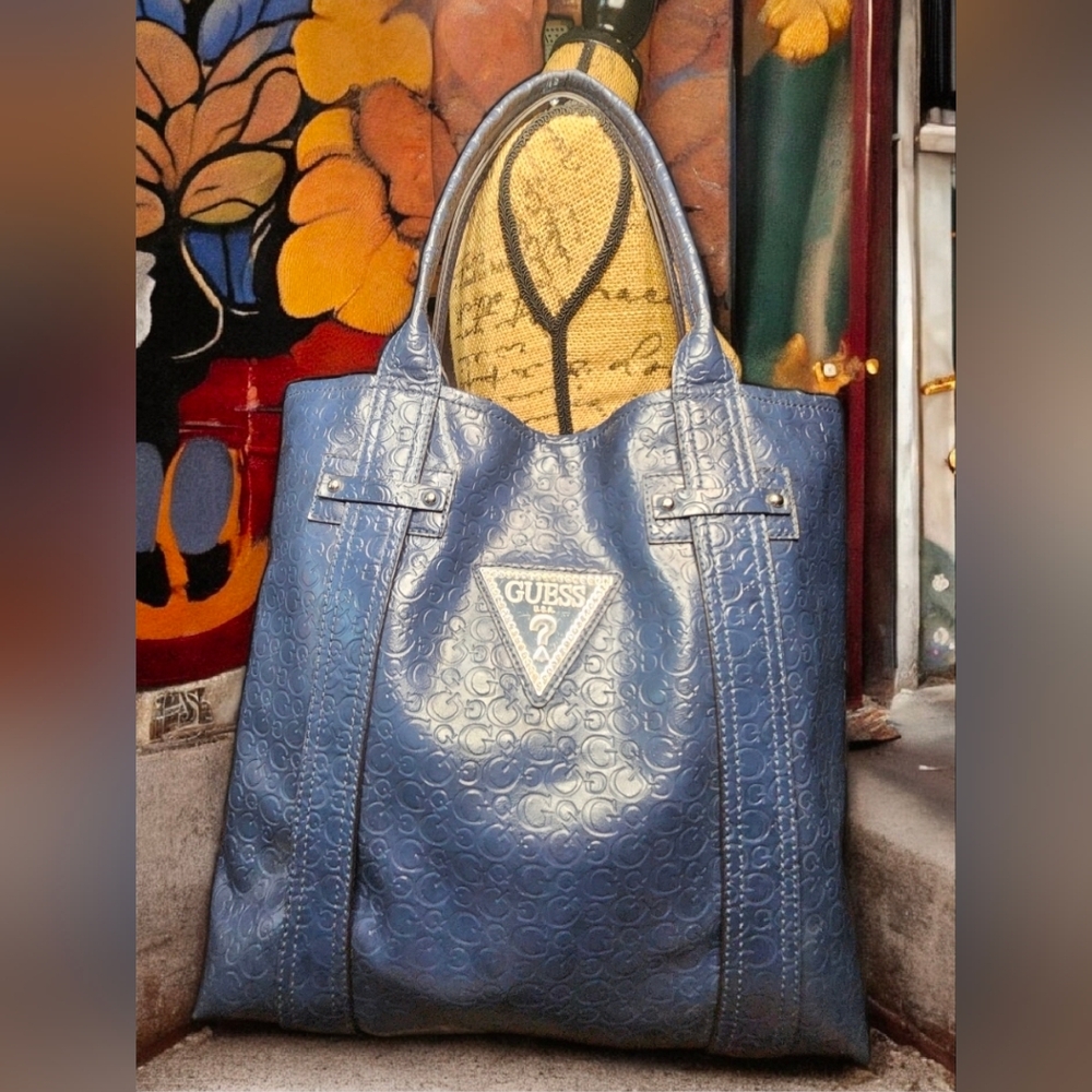 GUESS Bright Candy Collection Blue Tote Bag - Picture 9 of 14